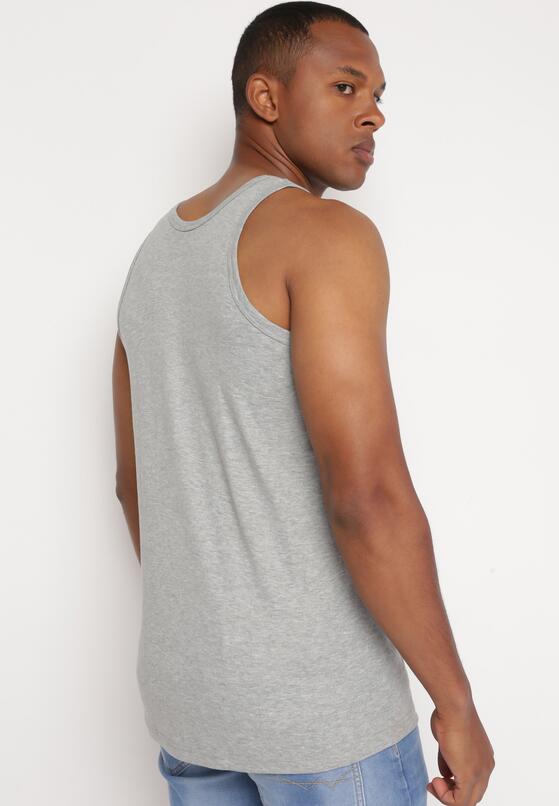 Jasnoszara Klasyczna Koszulka Bez Rękawów Tank Top Clecotia 3