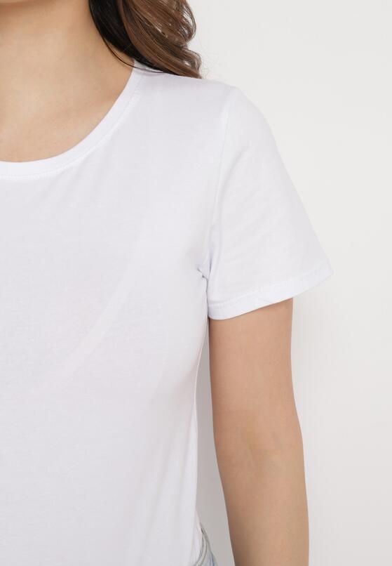 Biały Bawełniany T-shirt o Klasycznym Kroju Zilira 5