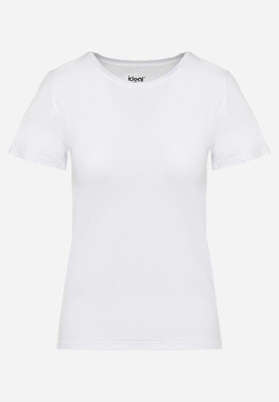 Biały Bawełniany T-shirt o Klasycznym Kroju Zilira 6