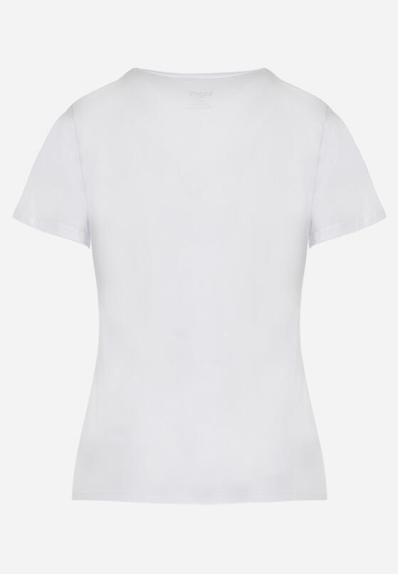 Biały Bawełniany T-shirt o Klasycznym Kroju Zilira 7