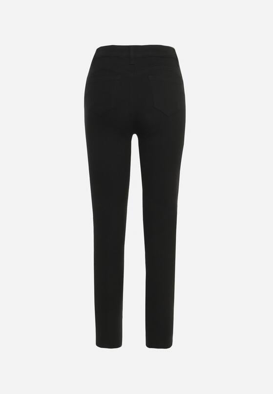Czarne Jeansy Skinny z Efektem Push Up i Napami Przy Kostkach Irvina 7