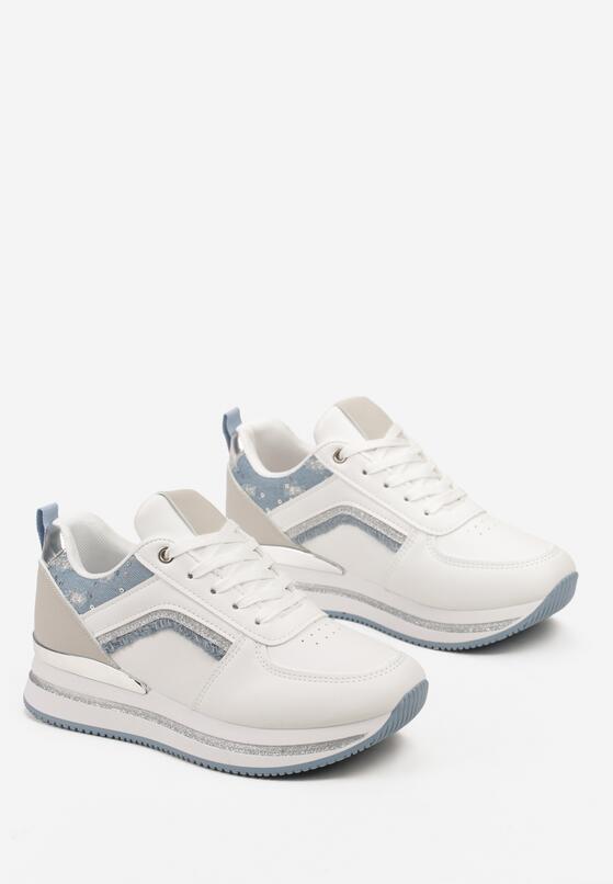 Sneakers Alb cu albastru 4