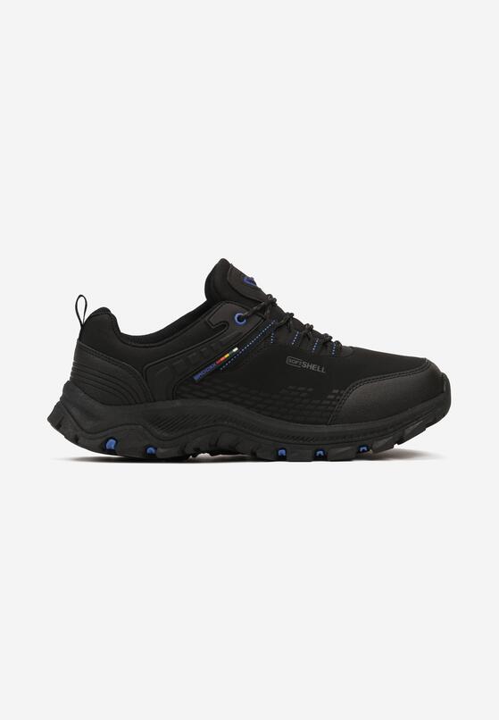 Czarno-Niebieskie Buty Sportowe ze Sznurowaniem i Noskiem z Ekoskóry Joralle 1