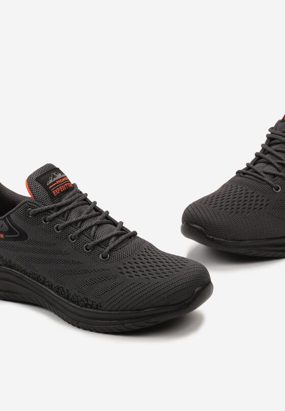 Ciemnoszare Buty Sportowe z Siateczki ze Sznurowaniem Hanelli 3