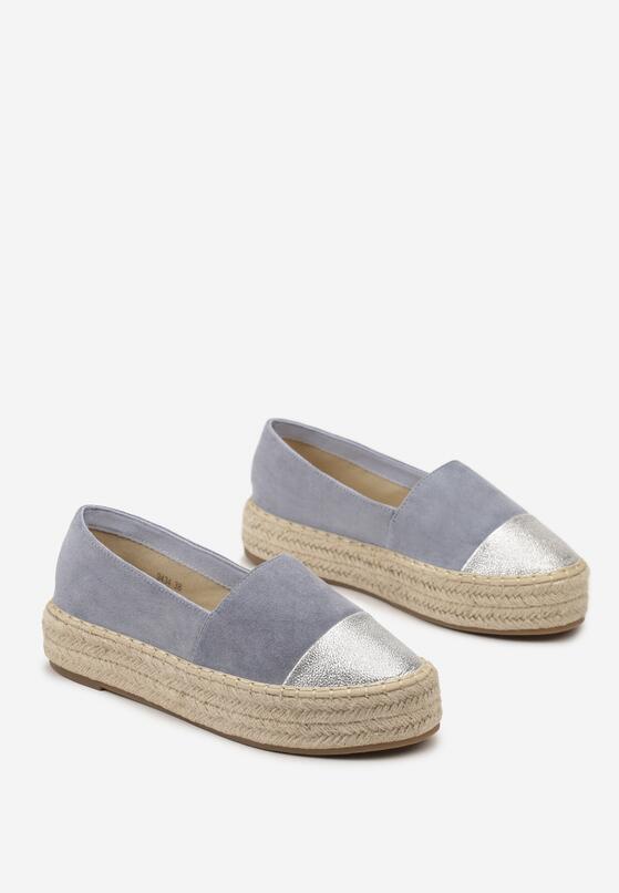 Niebieskie Espadryle na Plecionej Platformie Lasta 4