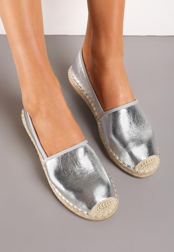 Srebrne Espadryle Kleorelia 3