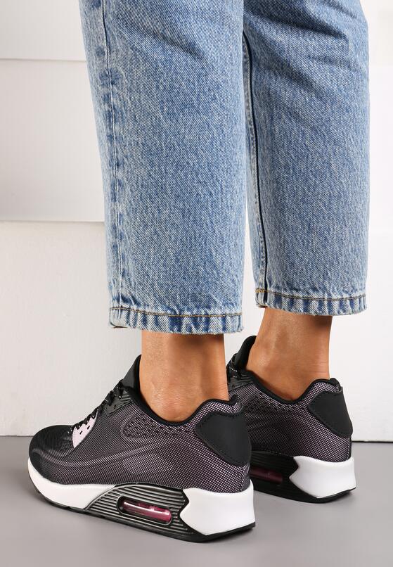 Sneakers Negru cu roz 3