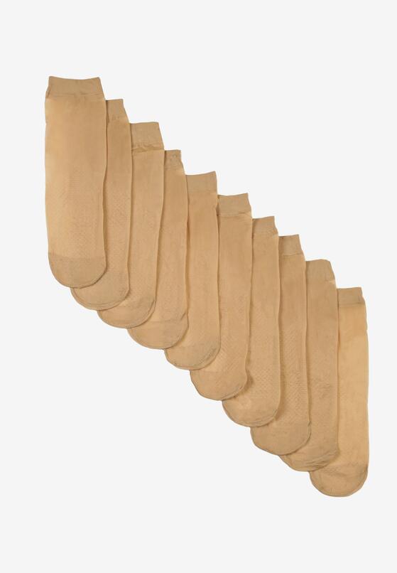 Jasnobeżowe 10-pack Skarpety za Kostkę 20 Den Vikalira 2