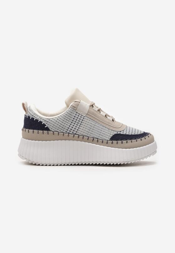 Sneakers Bej cu Albastru 4