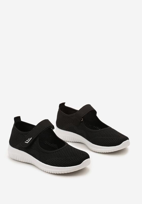 Czarne Tenisówki Zapinane na Rzep przed Kostkę Itrisse 5