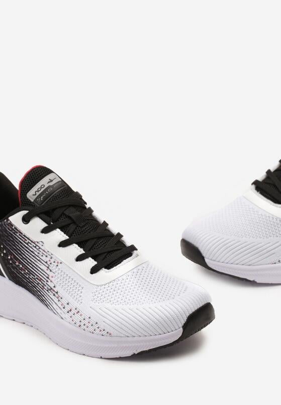 Biało-Czarne Buty Sportowe z Efektem Ombre i Siateczką Erlessa 3