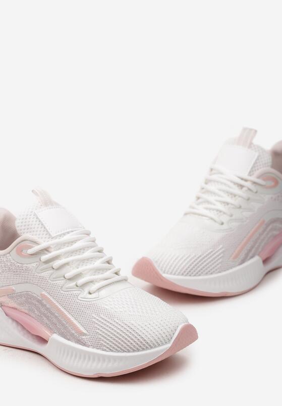 Różowe Buty Sportowe Siateczkowe z Ozdobną Podeszwą Xylara 6