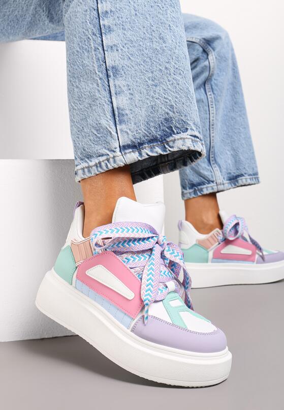 Sneakers Alb cu mov 2