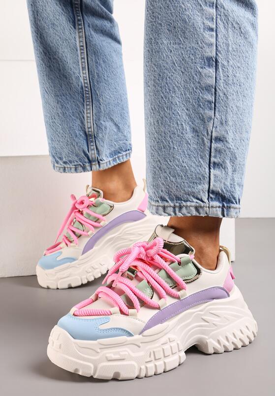 Sneakers Alb cu roz 3