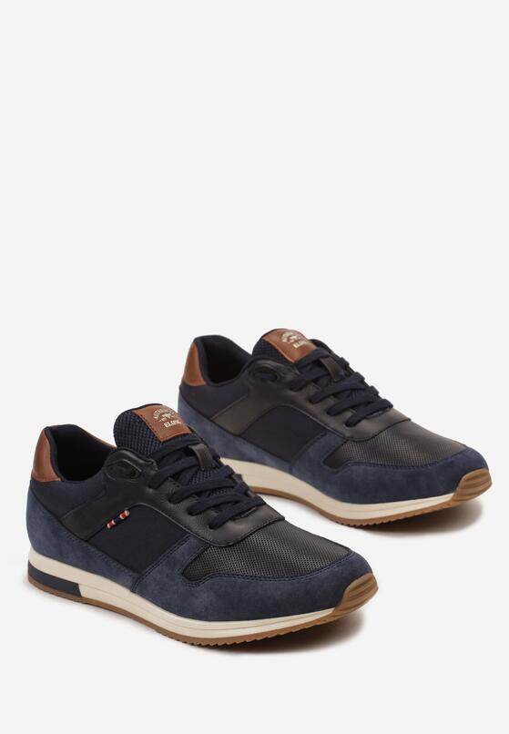 Granatowe Buty Sportowe z Siateczkową Wstawką na Nosku i Elastyczną Podeszwą Oletiss 2