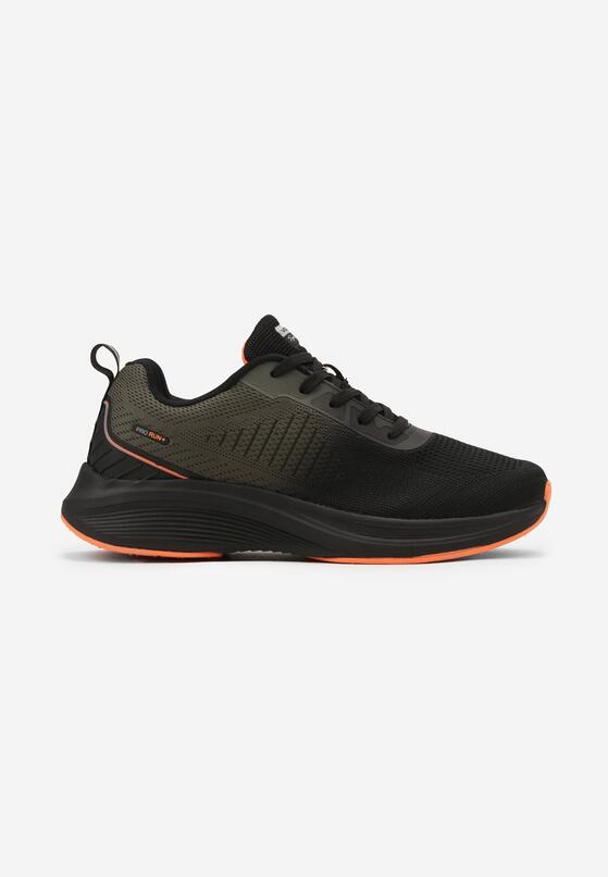 Czarne Buty Sportowe z Efektem Ombre Sznurowane Salfina 1