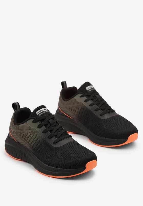 Czarne Buty Sportowe z Efektem Ombre Sznurowane Salfina 2