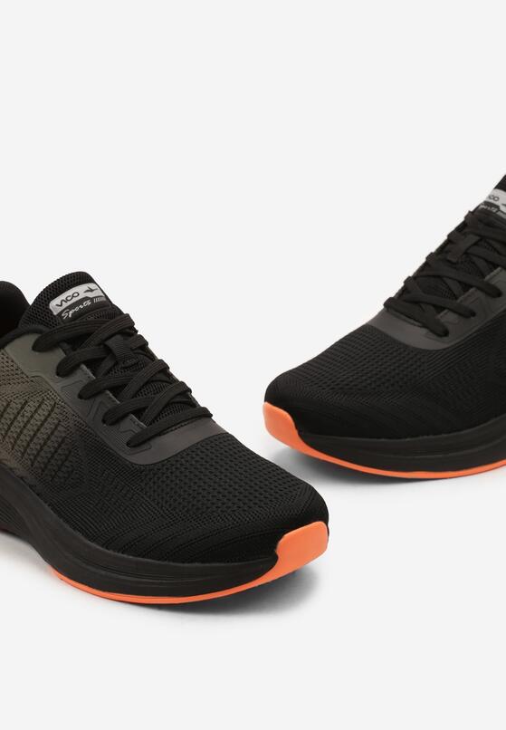 Czarne Buty Sportowe z Efektem Ombre Sznurowane Salfina 3