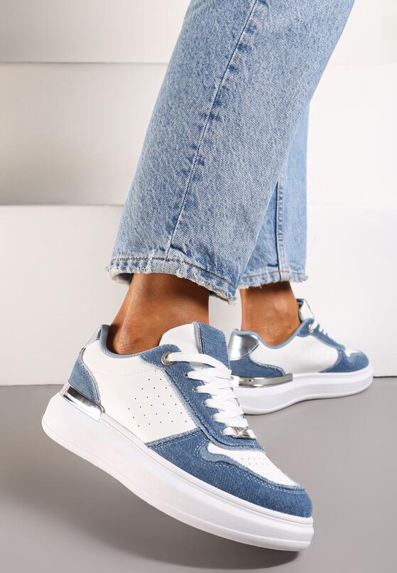 Sneakers Alb cu albastru 3
