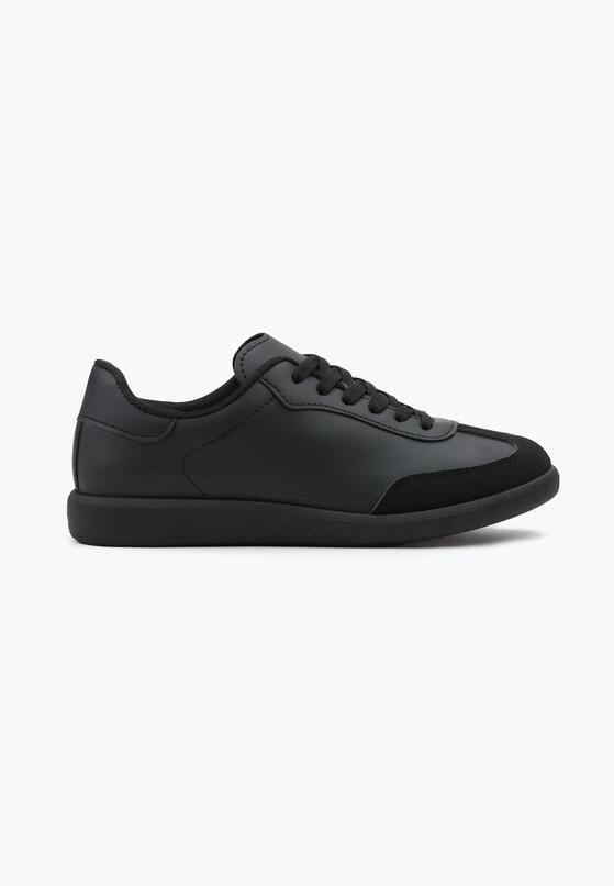 Czarne Sneakersy przed Kostkę Sznurowane Alestren 4