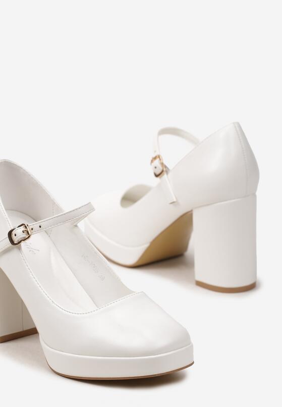 Pantofi cu toc Albi 6