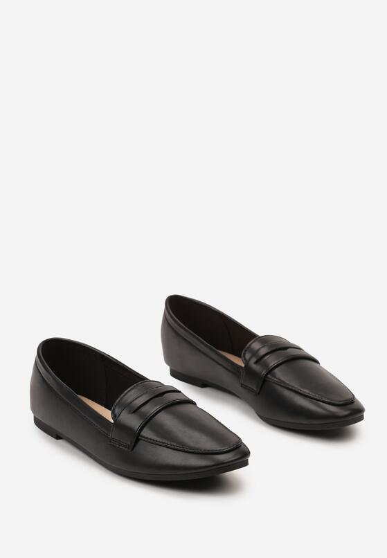 Czarne Mokasyny Loafersy w Stylu Retro Brinlees 5