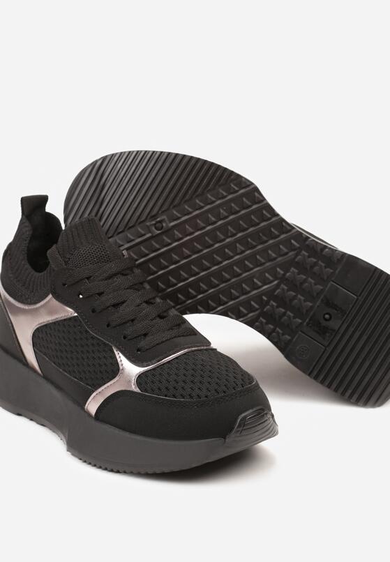 Czarne Sneakersy z Elastyczną Cholewką Vespiera 6