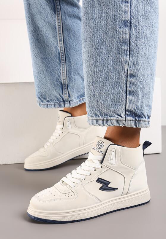 Sneakers Bej cu bleumarin 1