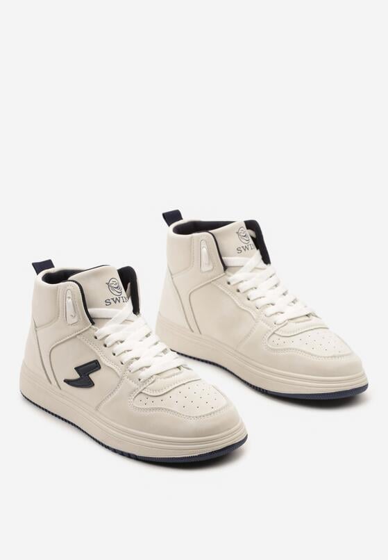 Sneakers Bej cu bleumarin 5
