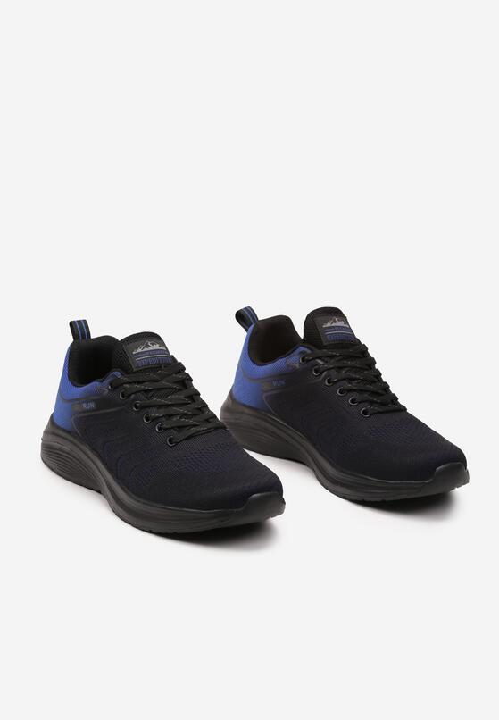 Czarno-Niebieskie Płaskie Klasyczne Buty Sportowe ze Sznurowaniem Clarilla 2