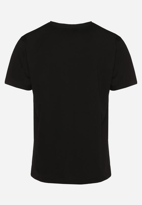 Czarna Bawełniana Koszulka T-Shirt z Krótkim Rękawem i Ozdobnym Nadrukiem Branessa 7