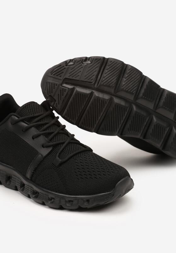 Czarne Buty Sportowe Sneakersy na Płaskiej Podeszwie ze Sznurowaniami Christama 3