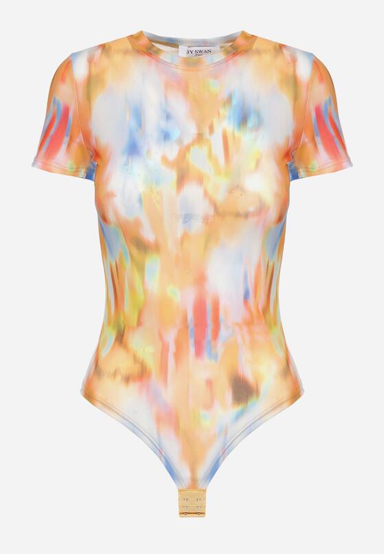 Pomarańczowe Siateczkowe Body Tie-Dye z Wiskozą Monlea 4