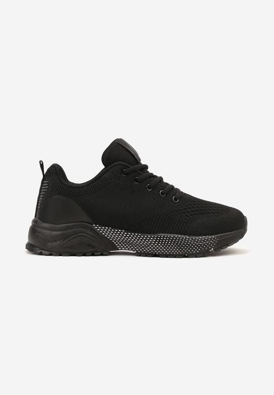 Czarne Sneakersy Buty Sportowe Sznurowane z Efektem Ombre Riselle 1