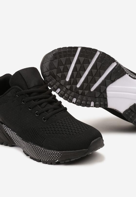 Czarne Sneakersy Buty Sportowe Sznurowane z Efektem Ombre Riselle 3