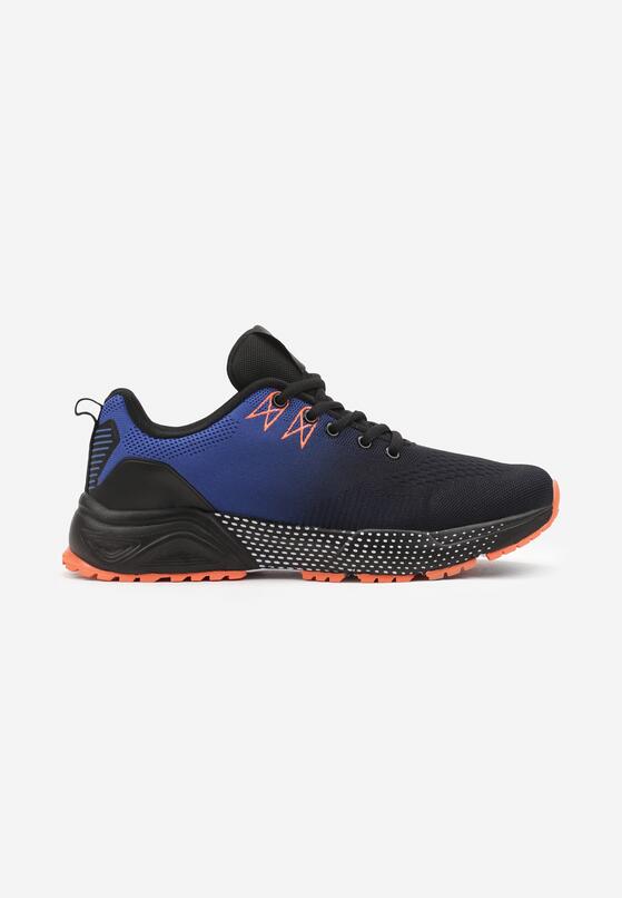 Niebieskie Sneakersy Buty Sportowe Sznurowane z Efektem Ombre Riselle 1