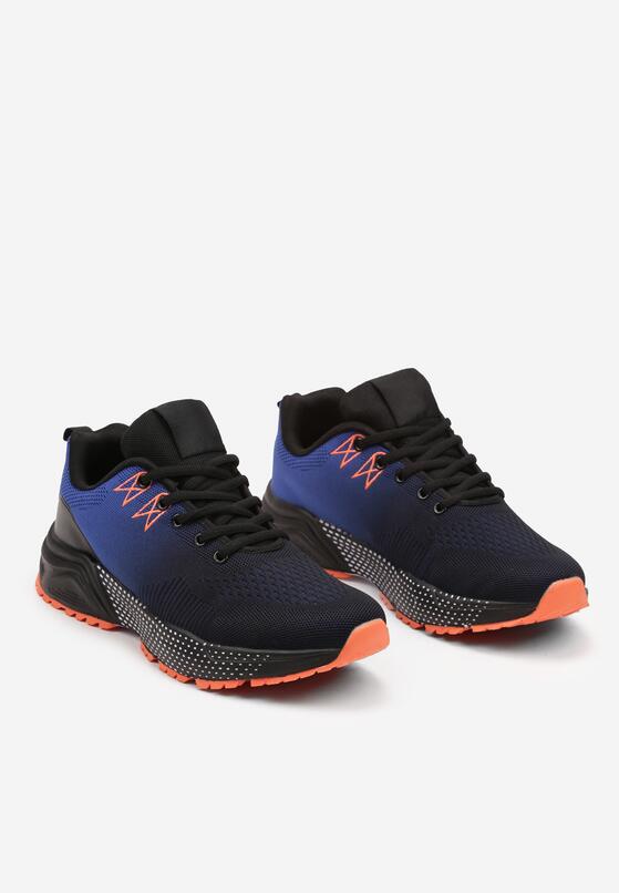 Niebieskie Sneakersy Buty Sportowe Sznurowane z Efektem Ombre Riselle 2