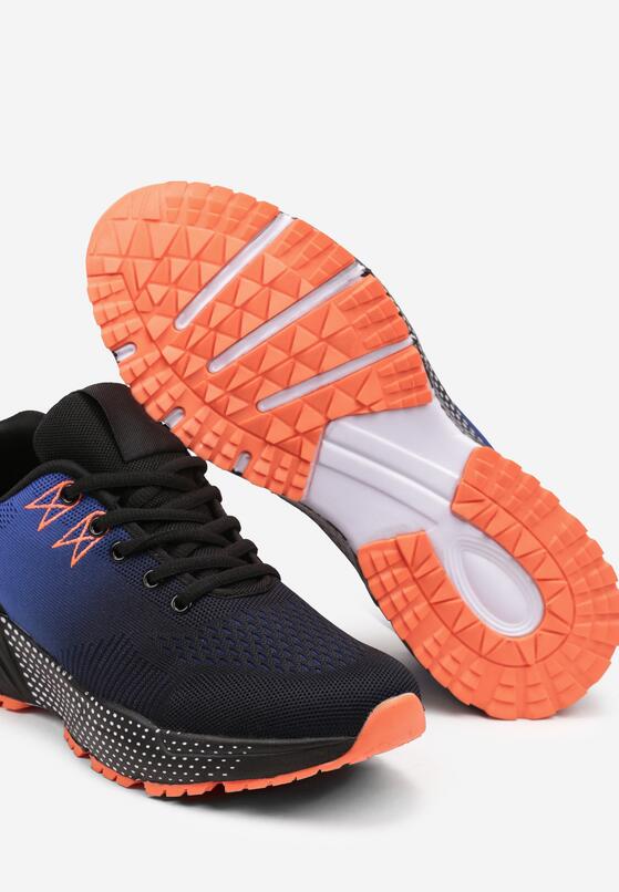 Niebieskie Sneakersy Buty Sportowe Sznurowane z Efektem Ombre Riselle 3