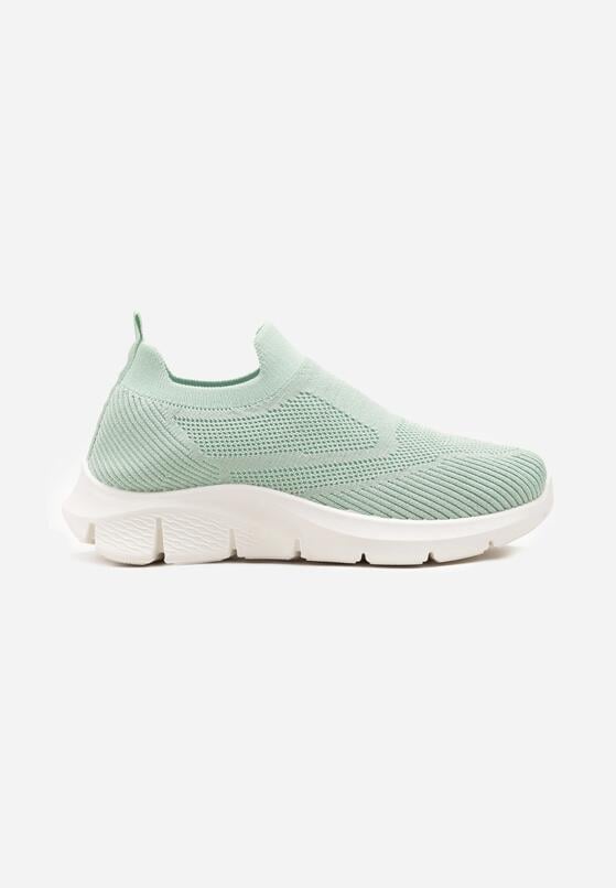 Zielone Buty Sportowe Wsuwane ze Skarpetkową Cholewką Tiamelina 4