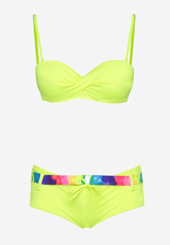 Żółto-Niebieskie Bikini Dwuczęściowe Stanik i Dwie Pary Majtek Ereviana 6