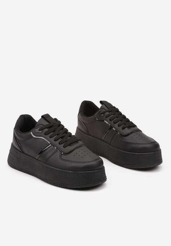 Czarne Klasyczne Sneakersy Vices na Grubej Podeszwie Torira 6