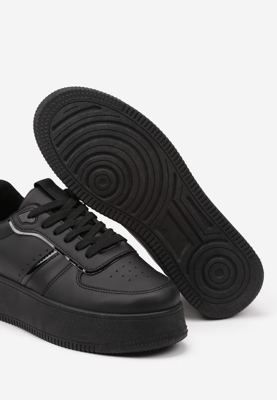 Czarne Klasyczne Sneakersy Vices na Grubej Podeszwie Torira 7