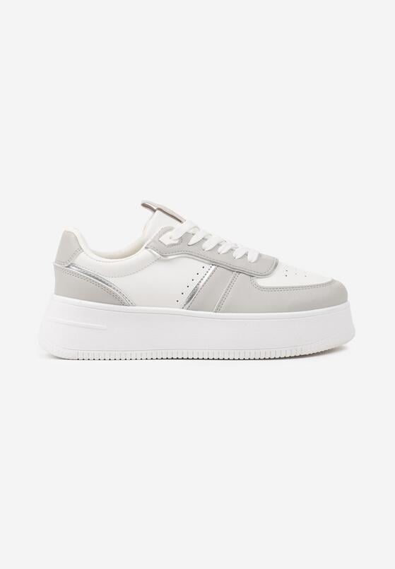 Biało-Szare Klasyczne Sneakersy Vices na Grubej Podeszwie Torira 5