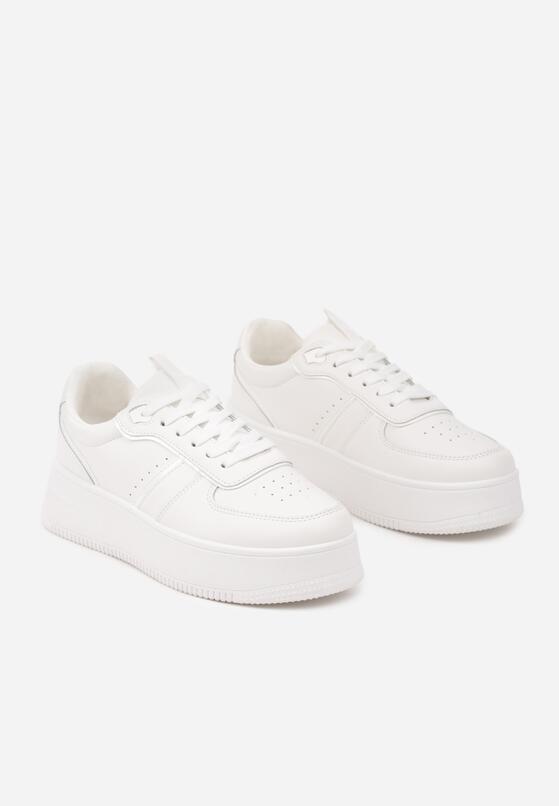 Białe Klasyczne Sneakersy Vices na Grubej Podeszwie Torira 6