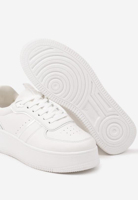 Białe Klasyczne Sneakersy Vices na Grubej Podeszwie Torira 7