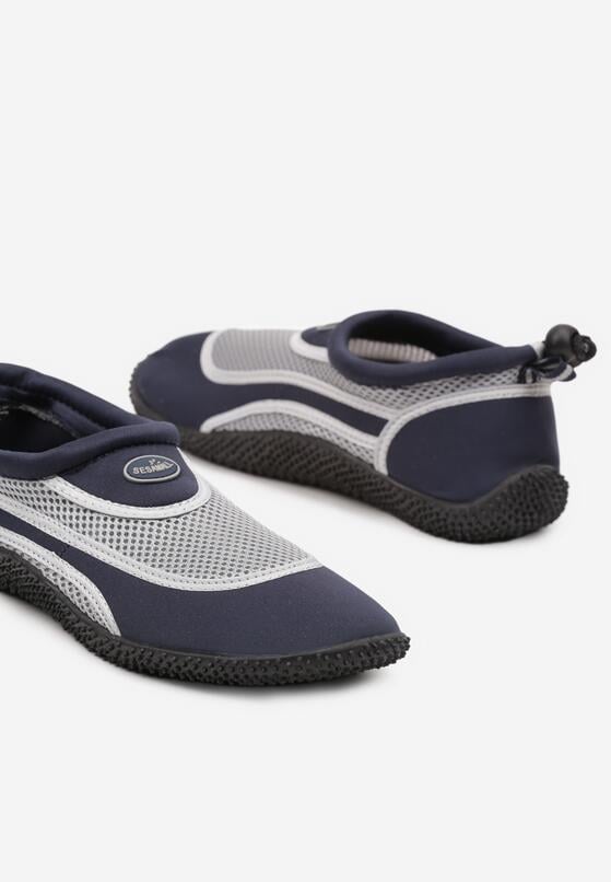 Granatowo-Szare Buty Sportowe z Siateczki z Elastyczną Podeszwą Camagia 3