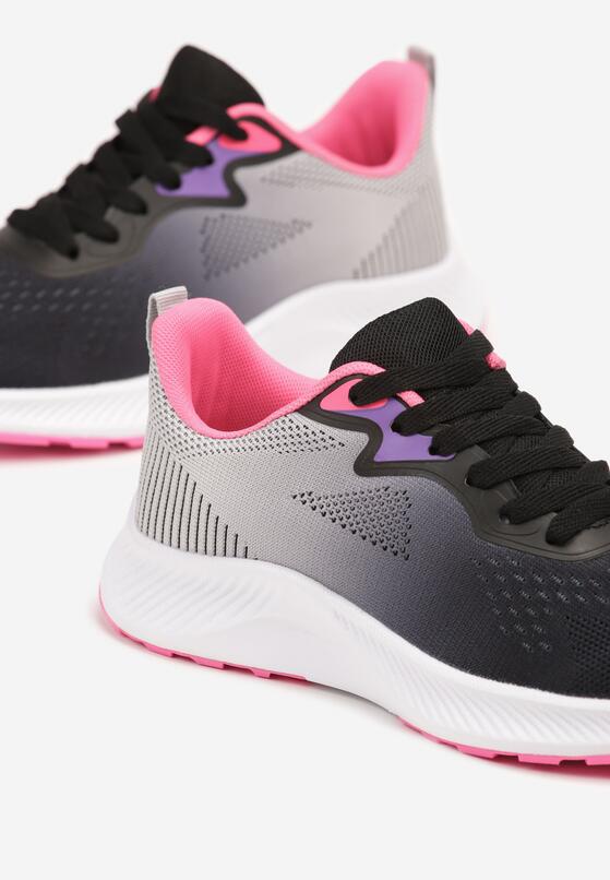 Szaro-Fuksjowe Buty Sportowe Sneakersy ze Sznurowaniem Vikirilla 6