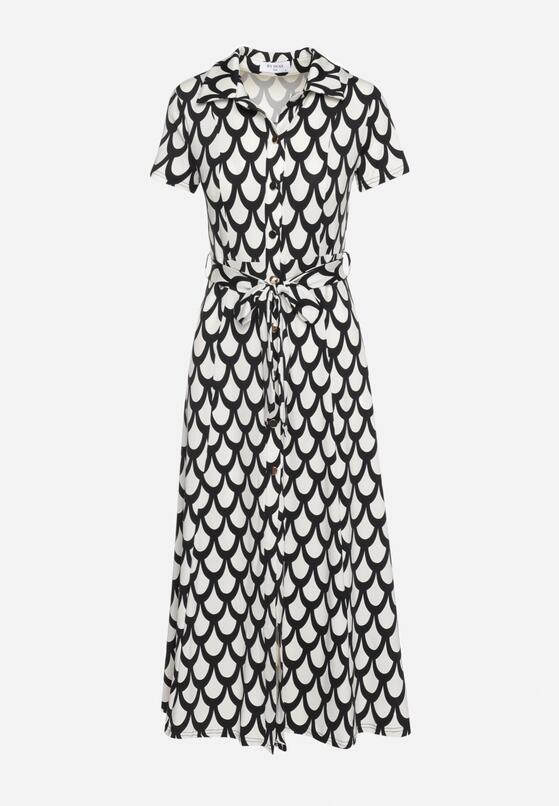 Rochie Neagră cu alb 6