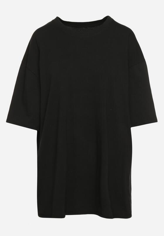 Czarny Bawełniany T-shirt Koszulka z Krótkim Rękawem Bevima 6