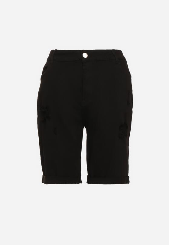 Czarne Szorty Jeansowe z Wysokim Stanem z Efektem Push-Up Namsene 6